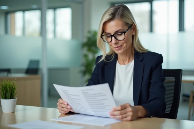 Responsable RH en établissement de santé consultant un document réglementaire sur la récupération des jours fériés en CCN 51